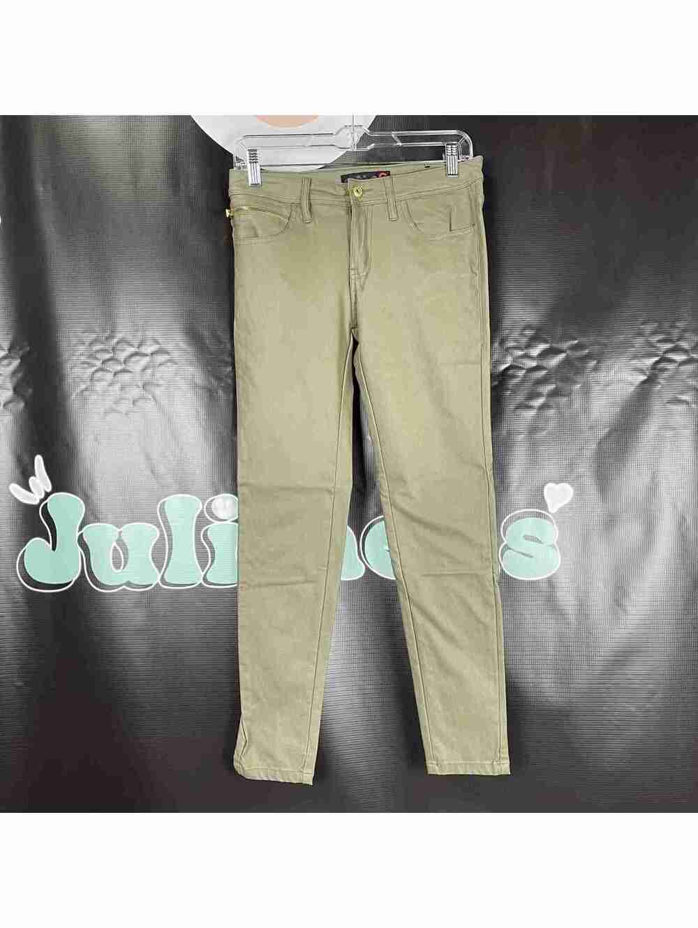 G By Guess Olive Leather Jeans